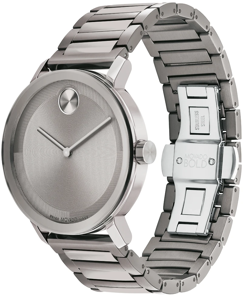 Movado Men's Bold Evolution 2.0 Swiss Quartz Ionic Plated Steel Watch 40mm