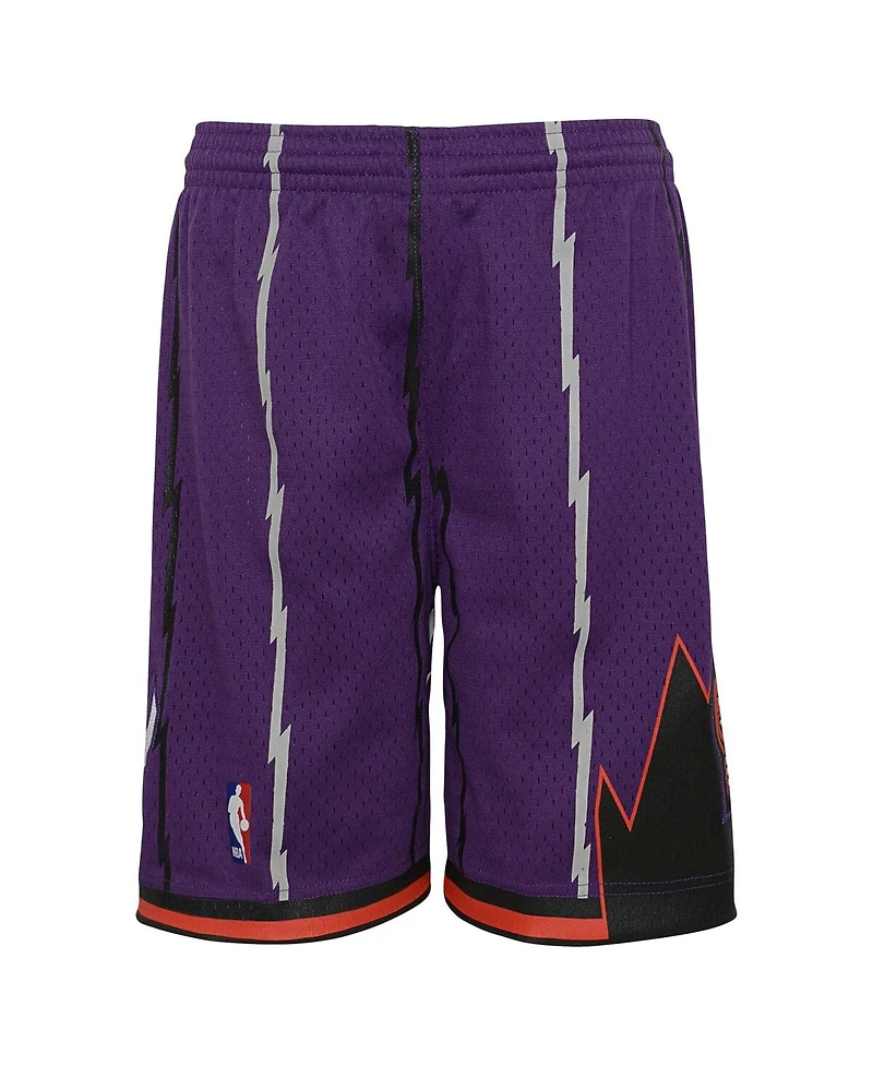 Big Boys Mitchell & Ness Purple Toronto Raptors Hardwood Classics Swingman Shorts