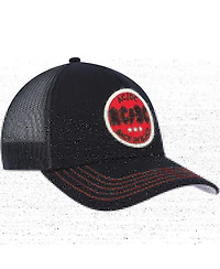 Men's American Needle Black Ac/Dc Valin Trucker Snapback Hat