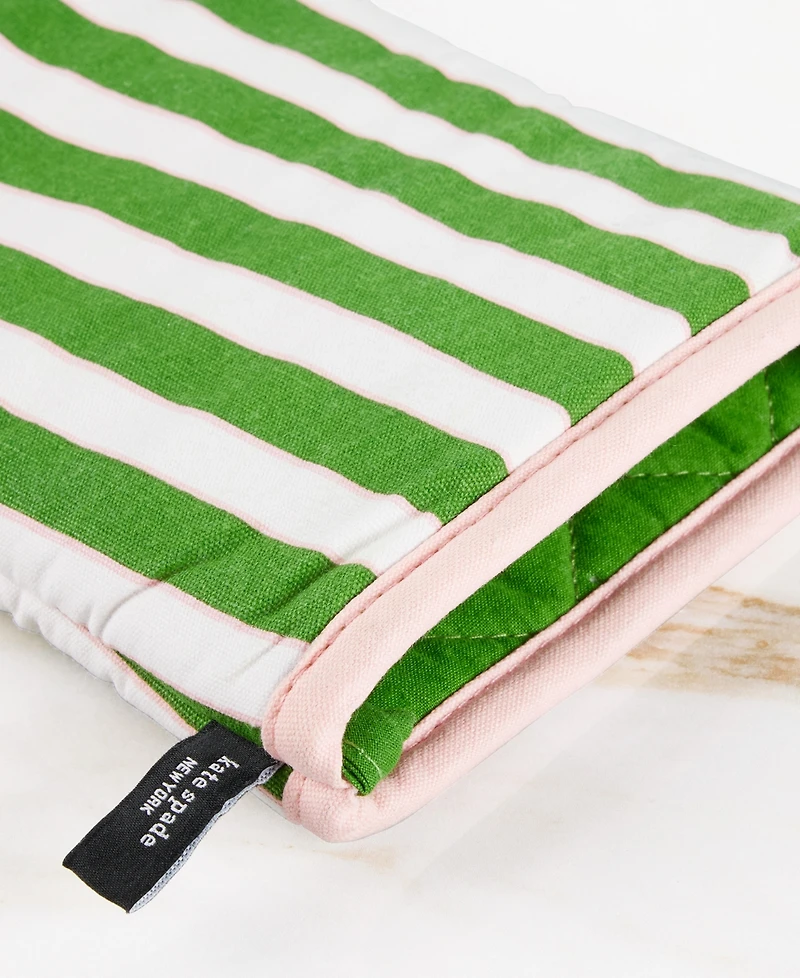 kate spade new york Botanical Stripe Oven Mitt 2-Pack Set, 7" x 13"