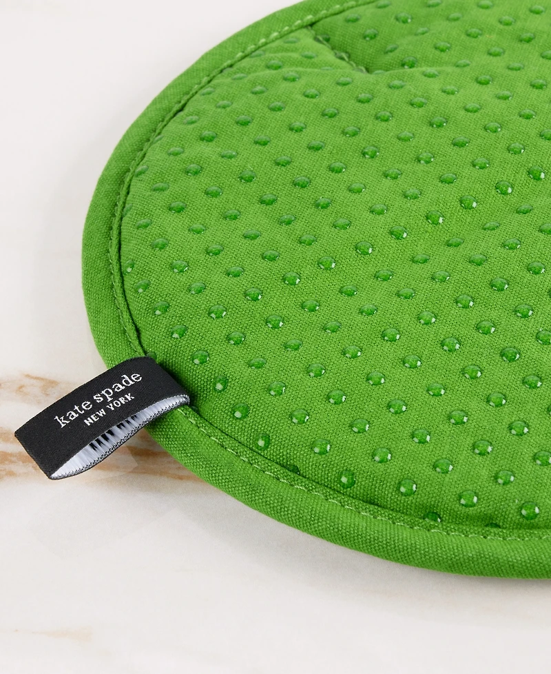 kate spade new york Joy Dot Oven Mitt Pot Grabber 2-Pack Set, 7" x 13", 8" Round