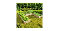U-Shaped Wooden Garden Raised Bed for Backyard and Patio