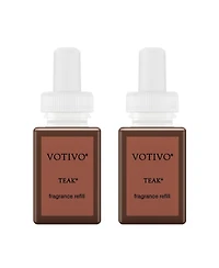 Pura and Votivo - Teak - Fragrance for Smart Home Air Diffusers - Room Freshener - Aromatherapy Scents for Bedrooms & Living Rooms - Odor Eliminator