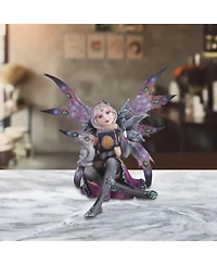 Fc Design 6"W Purple Fairy Reading with an Owl Statue Fantasy Decoration Figurine Home Decor Perfect Gift for House Warming, Holidays and Birthdays