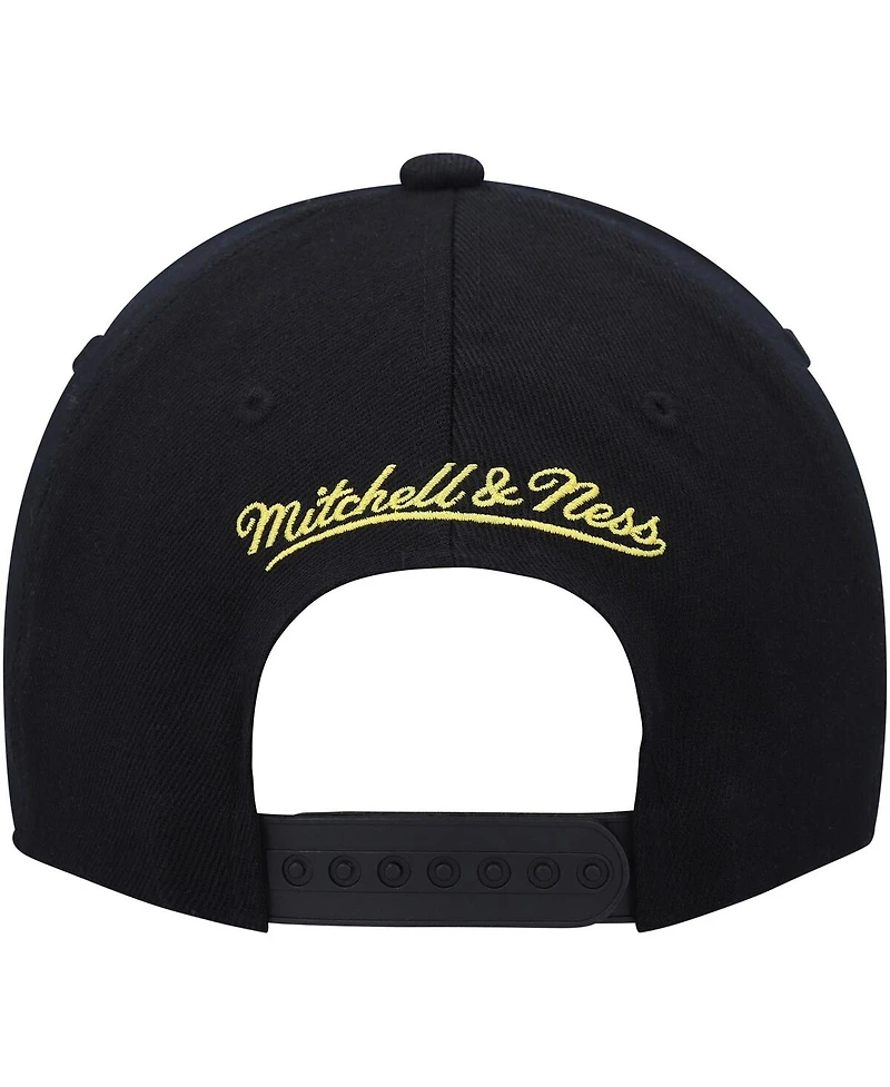 Men's Mitchell & Ness Black, Gold Utah Jazz Mvp Team Two-Tone 2.0 Stretch-Snapback Hat