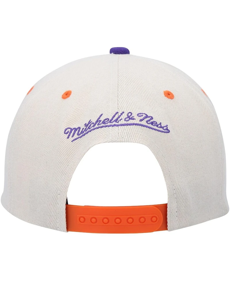 Men's Mitchell & Ness Cream, Purple Phoenix Suns Hardwood Classics Pop Snapback Hat