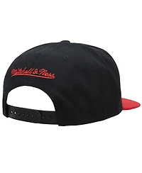Men's Mitchell & Ness Black Houston Rockets Hardwood Classics Mvp Team Script 2.0 Snapback Hat