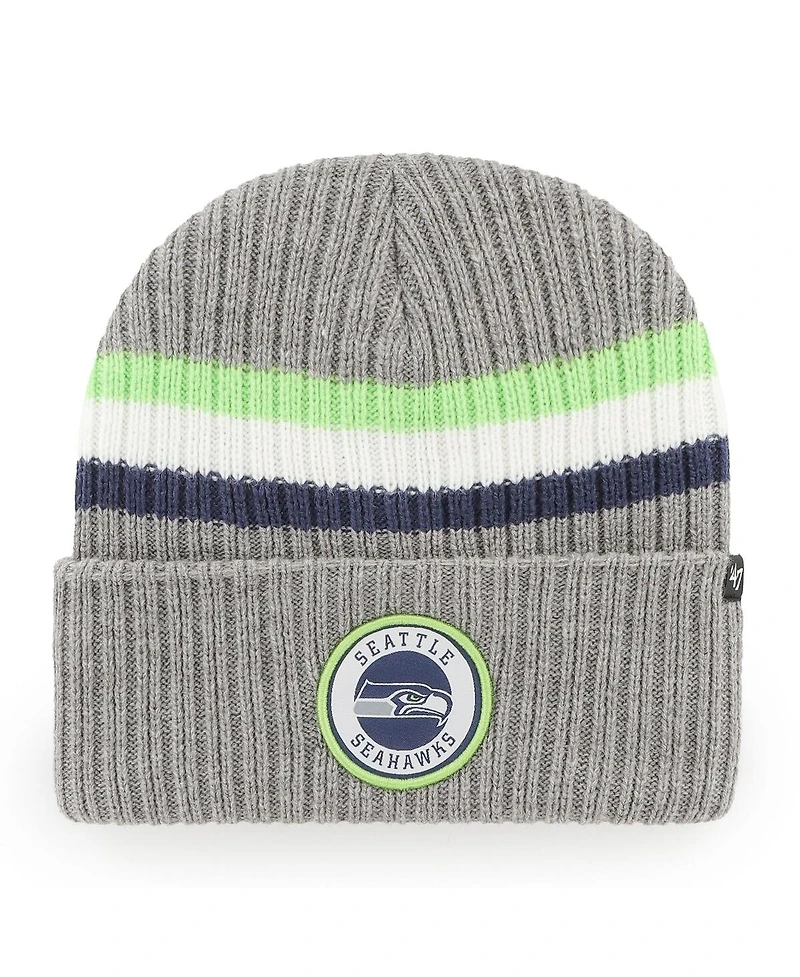 Men's '47 Brand Gray Seattle Seahawks Highline Cuffed Knit Hat