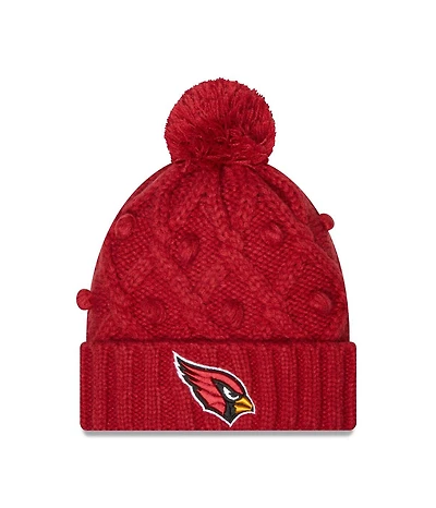 Women's New Era Cardinal Arizona Cardinals Toasty Cuffed Knit Hat with Pom