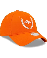 Women's New Era Orange Denver Broncos Leaves 9TWENTY Adjustable Hat