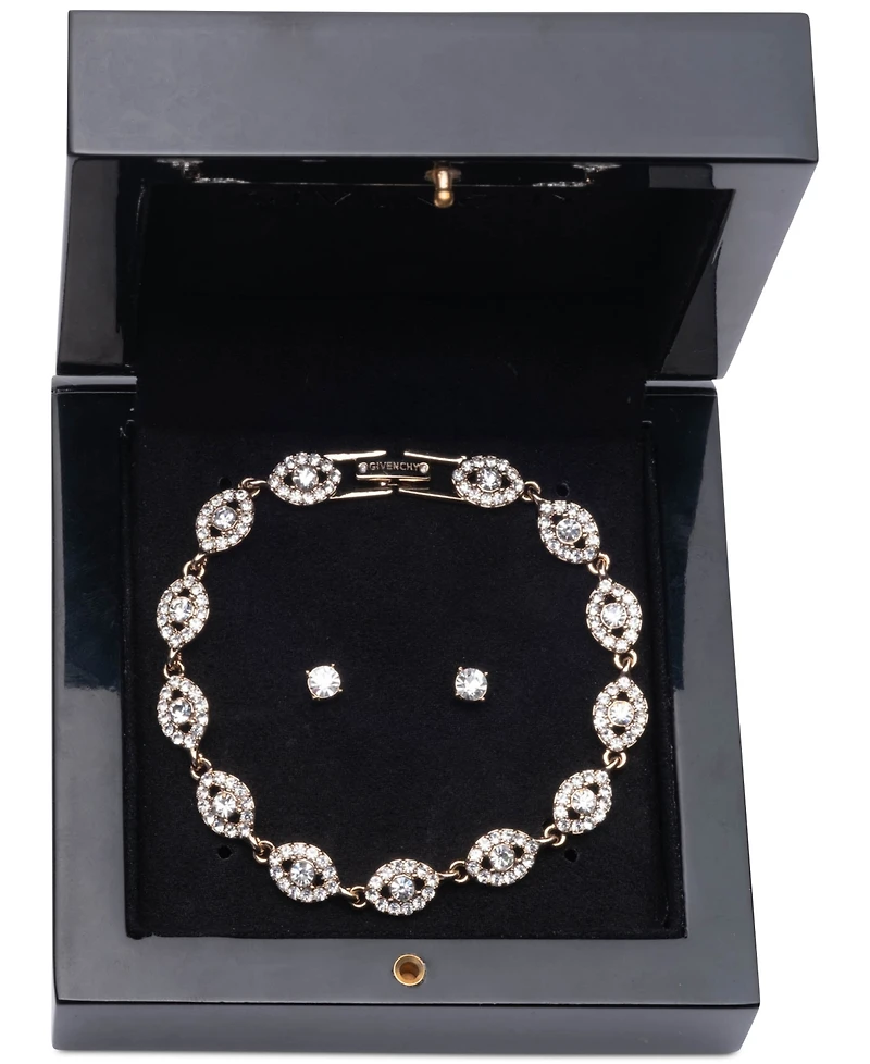 Givenchy 2-Pc. Set Stone & Crystal Link Bracelet & Crystal Stud Earrings