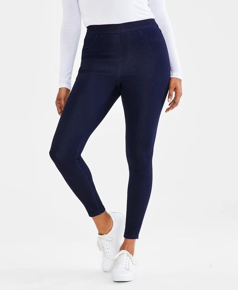 Style & Co Petite Mid-Rise Pull On Jeggings, Created for Macy's
