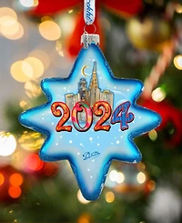 Designocracy 2024 Dated Star Christmas Mercury Glass Ornaments G. DeBrekht
