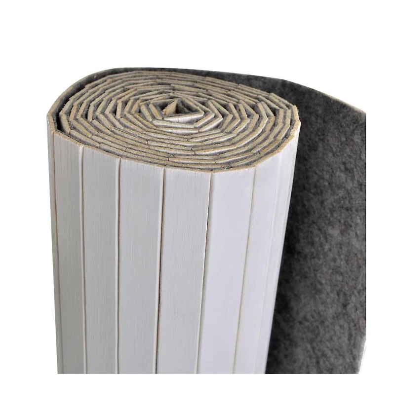 vidaXL Room Divider Bamboo White 98.4"x65"