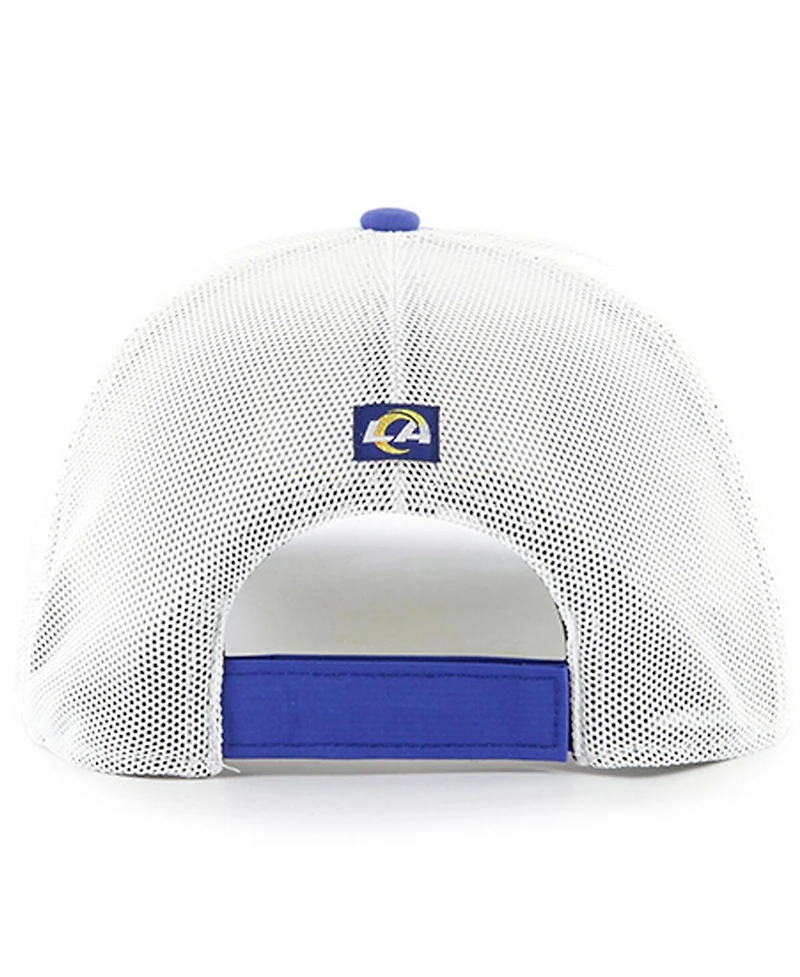 Men's '47 Brand Royal Los Angeles Rams Burgess Trucker Adjustable Hat