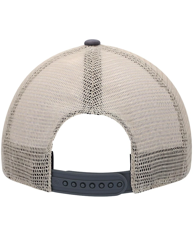 Men's '47 Brand Charcoal, Natural Washington Commanders 90th Season Mvp Trucker Snapback Hat