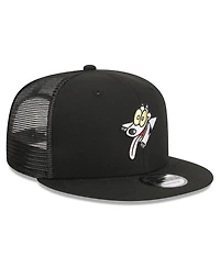Men's New Era Black Rocko's Modern Life Spunky Trucker 9FIFTY Snapback Hat