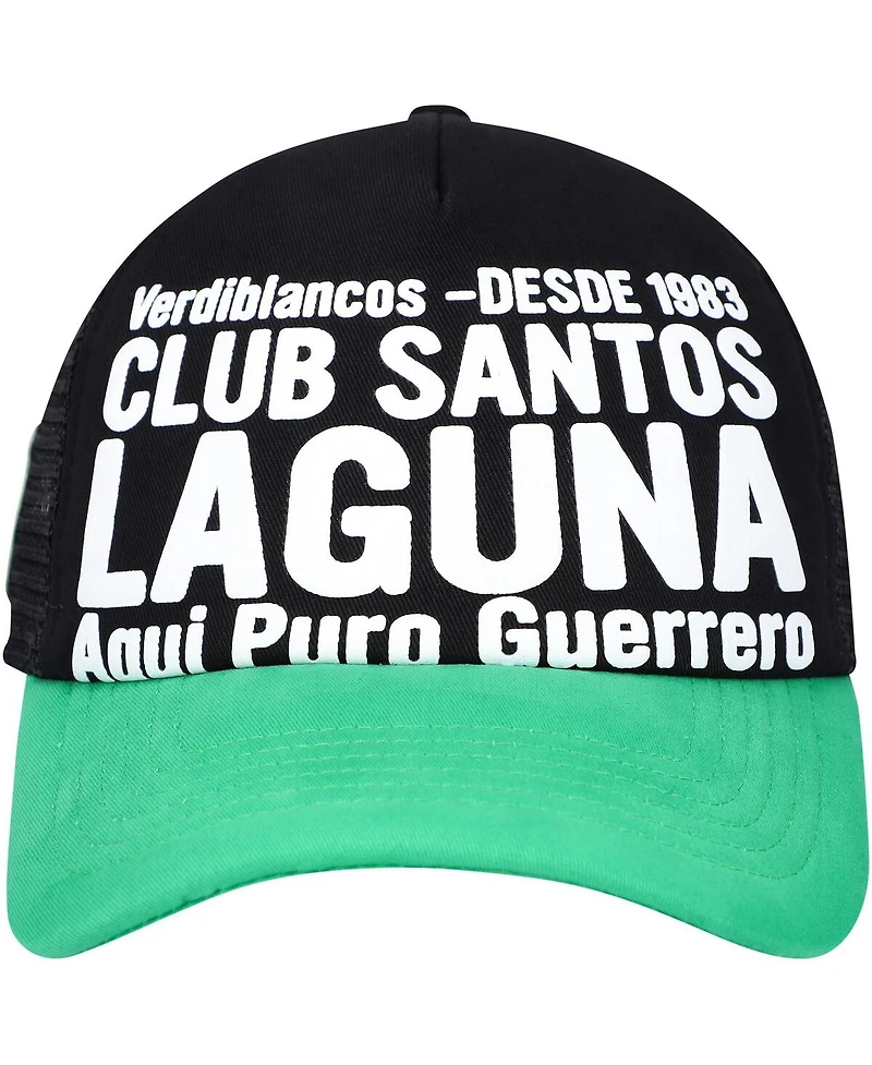 Men's Black Santos Fc Club Gold Adjustable Hat