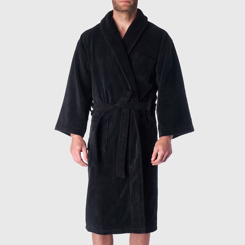 Alpine Swiss Pure Cotton Men Terry Cloth Bathrobe Super Absorbent Hotel Spa Robe