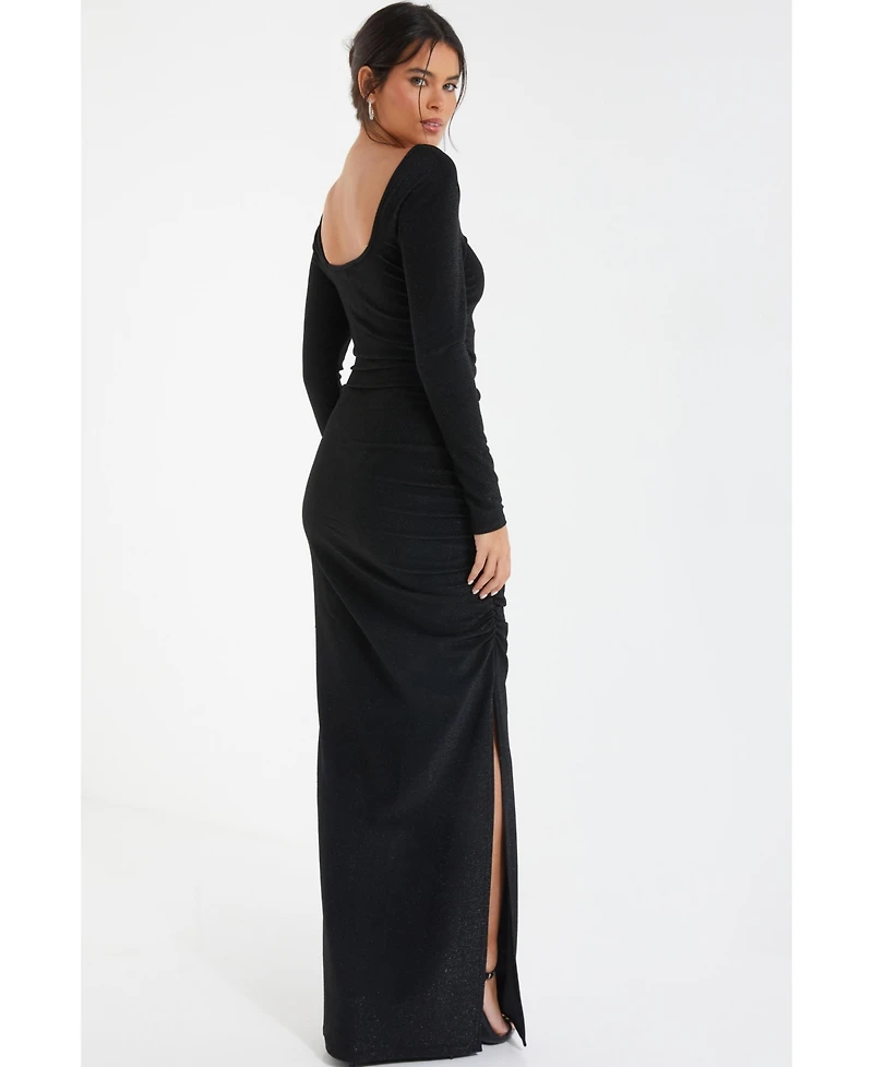 Quiz Women's Brillo Long Sleeve Maxi Dress