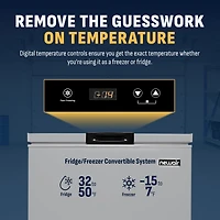 Newair 5 Cu. Ft. Mini Deep Chest Freezer and Refrigerator in Cool Gray with Digital Temperature Control, Fast Freeze Mode, Stay-Open Lid, Removable St