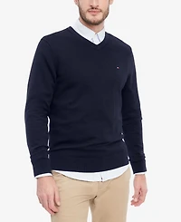 Tommy Hilfiger Men's Essential Solid V-Neck Sweater