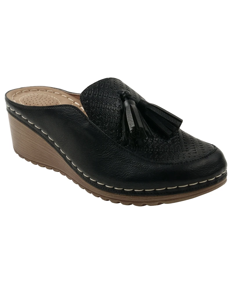 Gc Shoes Women's Dacey Tassel Wedge Mules