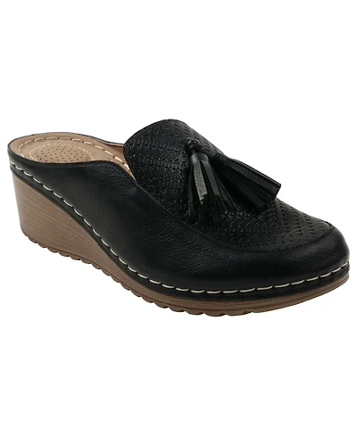 Gc Shoes Women's Dacey Tassel Wedge Mules