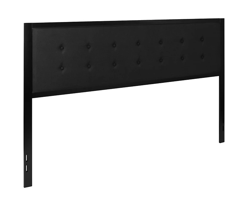 Merrick Lane Camden King Headboard Upholstered Button Tufted Headboard With Metal Frame And Adjustable Rail Slots