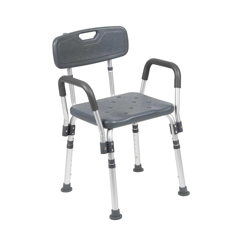 300 Lb. Capacity Quick Release Back & Arm Shower Chair