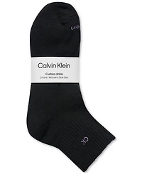 Calvin Klein Women's 3-Pk. Cushion Quarter Socks