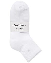 Calvin Klein Women's 3-Pk. Cushion Quarter Socks