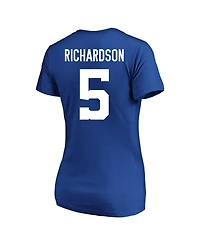 Women's Fanatics Anthony Richardson Royal Indianapolis Colts Plus Player Name and Number V-Neck T-shirt