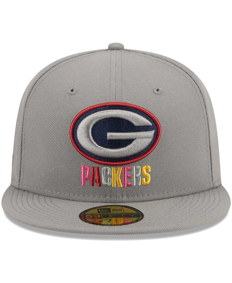 Men's New Era Gray Green Bay Packers Color Pack 59FIFTY Fitted Hat