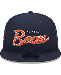 Men's New Era Navy Chicago Bears Main Script 9FIFTY Snapback Hat