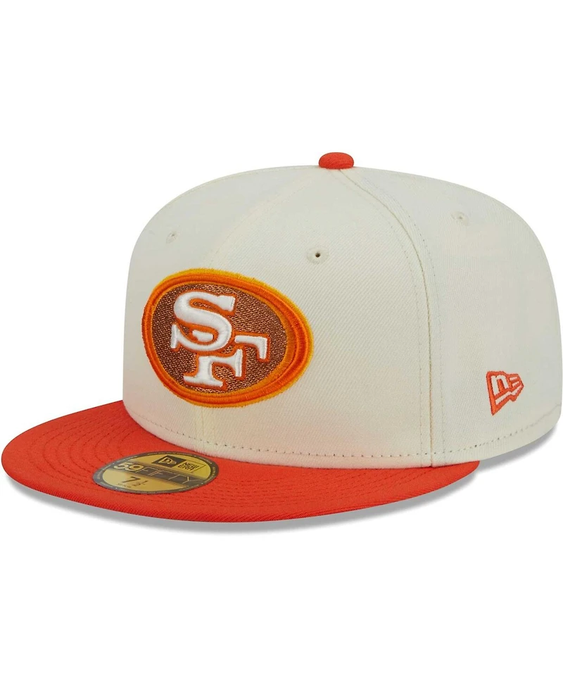 Men's New Era Cream, Scarlet San Francisco 49ers City Icon 59FIFTY Fitted Hat