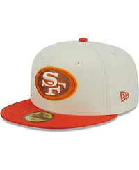 Men's New Era Cream, Scarlet San Francisco 49ers City Icon 59FIFTY Fitted Hat