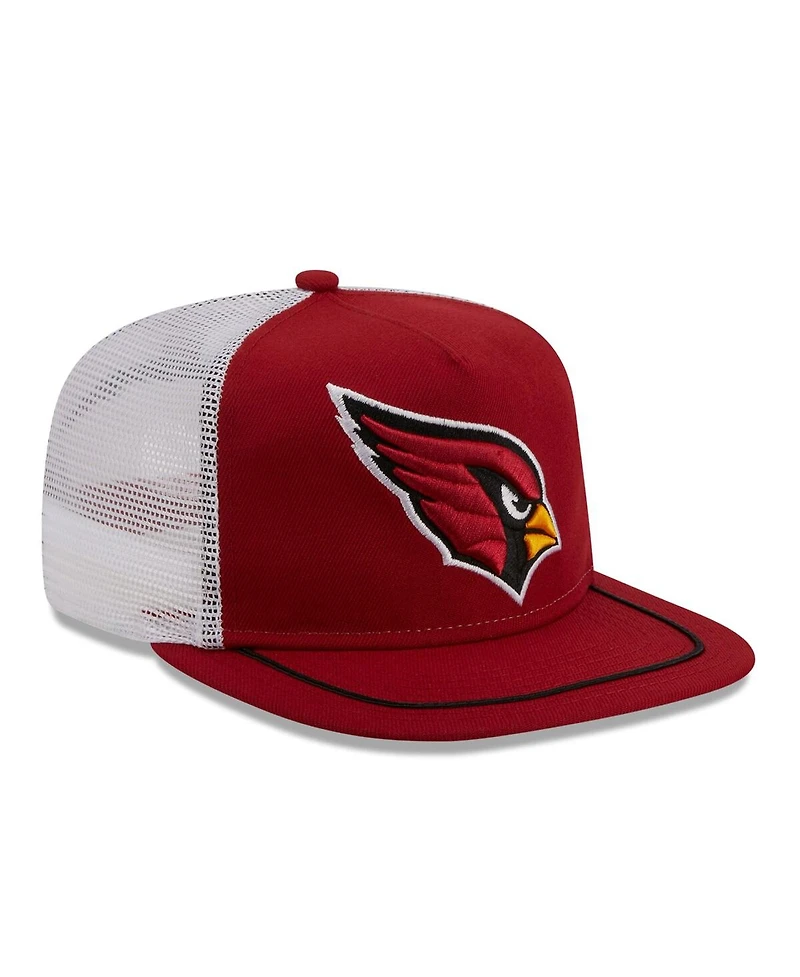 Men's New Era Cardinal, White Arizona Cardinals Original Classic Golfer Adjustable Hat