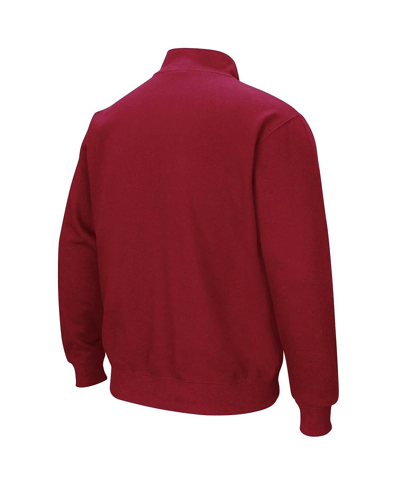 Men's Colosseum Red Ole Miss Rebels Tortugas Logo Quarter-Zip Jacket