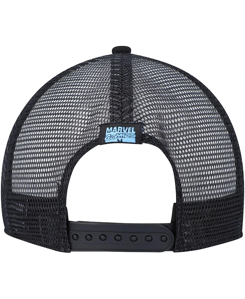 Men's Black Black Panther Retro A-Frame Snapback Hat