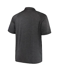 Men's Colosseum Black Lsu Tigers Big and Tall Down Swing Polo Shirt