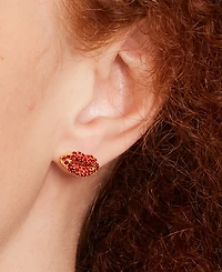 Kate Spade New York Gold-Tone Crystal Lip Stud Earrings