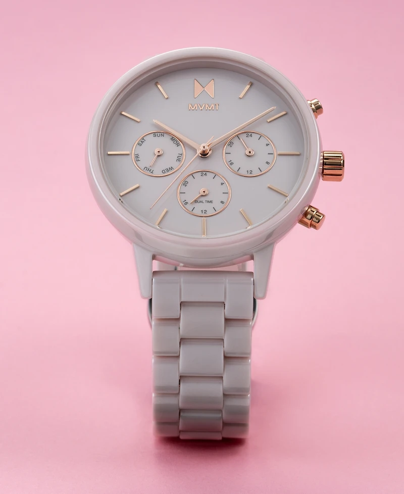 Mvmt Women's Nova Ceramic Blush Ceramic Bracelet Watch 38mm