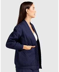 Belle & Bloom Women's Over It Quilted Bomber