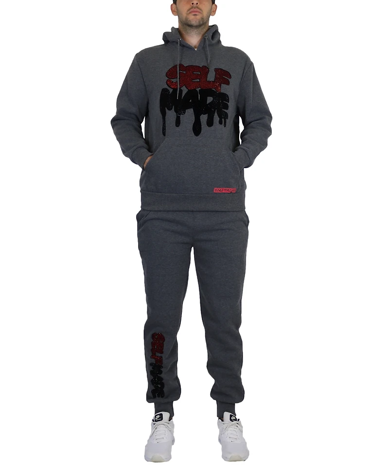 Galaxy By Harvic Men's Fleece-Lined Pullover Hoodie and Jogger Sweatpants