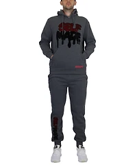 Galaxy By Harvic Men's Fleece-Lined Pullover Hoodie and Jogger Sweatpants