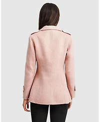 Belle & Bloom Women's Bad Girl Wool Blend Moto Coat