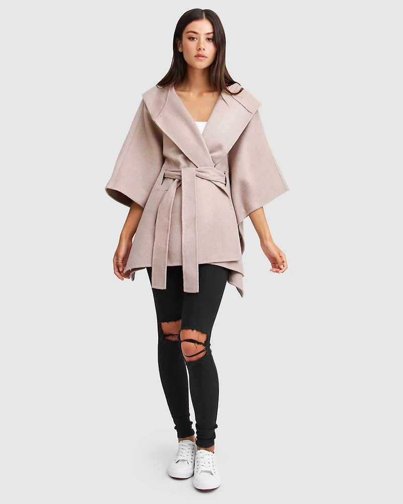 Belle & Bloom Women's Jackson Landing Wool Blend Cape Coat