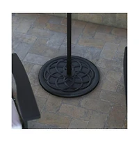 Universal Cement Patio Umbrella Base - Weatherproof - 19.25" Diameter