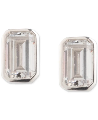 Lauren Ralph Lauren Cubic Zirconia Baguette Stud Earrings in Sterling Silver